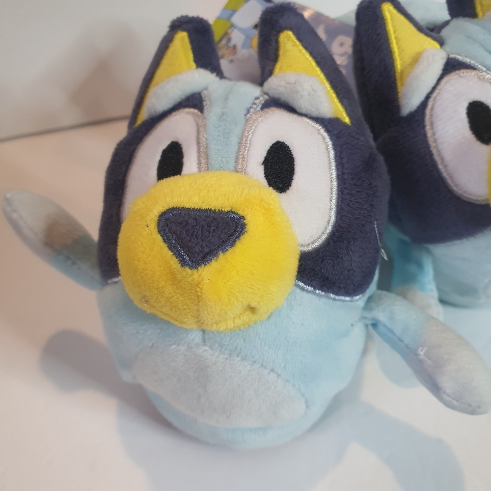 New Bluey Toddler Plush Slippers 5/6 Ground Up Blue 3D Character House Shoes Kid - Picture 5 of 5